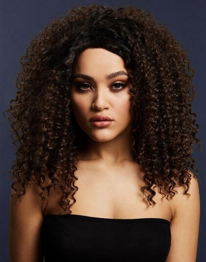 Lizzo Deluxe Wig Kan Styles! Mørk Brun Afro Parykk Lizzo Deluxe Wig Kan Styles! Mørk Brun Afro Parykk
