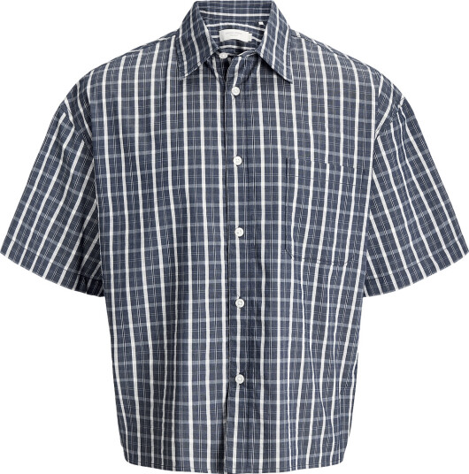 Jack & Jones Joratocha Check Shirt Ss Navy M