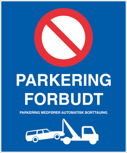 Parkering forbudt - Refleks alu-sandwichplate - 600 x 500 mm