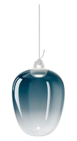 Lodes Oblò Taklampe Medium 2700K Azure Stål/ Hvit