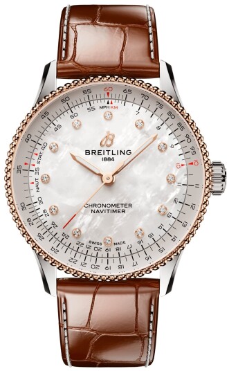 Breitling Herreklokke U17327211A1P1 Navitimer Automatic 36 Hvit/Lær