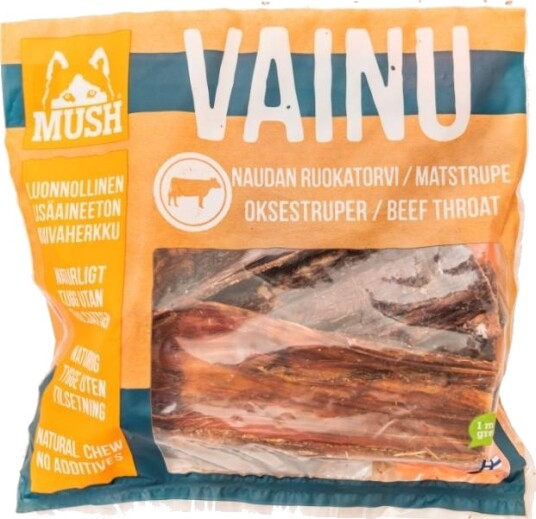 Mush Vainu Oksestruper Tyggebein 220 g - Naturlige hundegodbiter