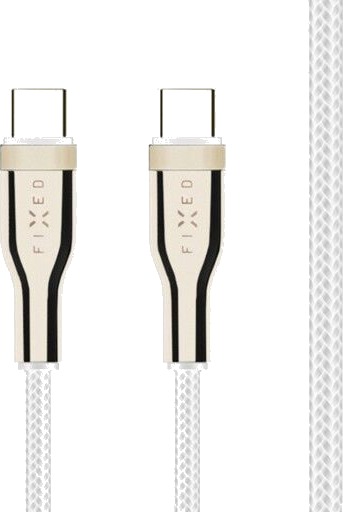 FIXED METAL series 100W USB-C/C braided cable 0.5m White