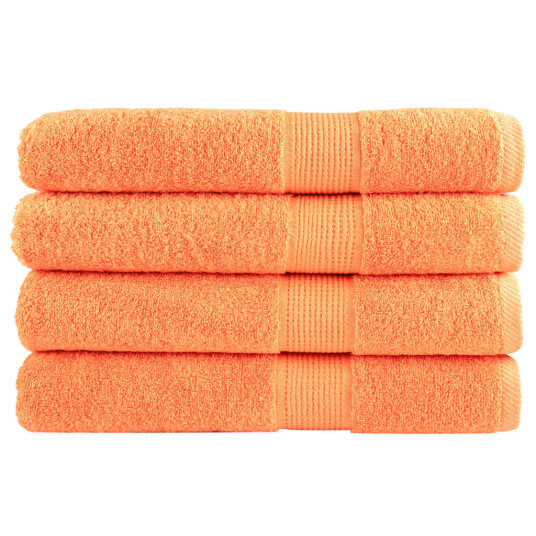 Premium håndklær SOLUND 4 stk oransje 100x200 cm 600 g/m2