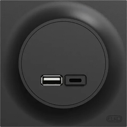 ELKO One USB PD A og C lader Sort