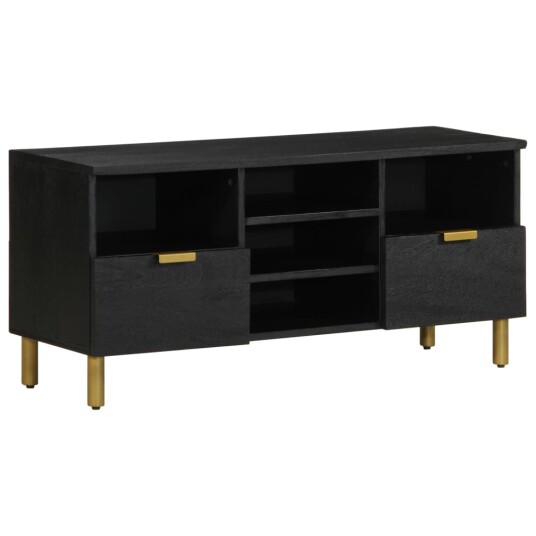 TV benk svart 100x33x46 cm konstruert tre