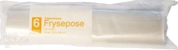 Frysepose Catersource 6 Ltr 250X500 Mm 34My Med Skrivefelt Ldpe,30 Rl X 50 Stk/Krt