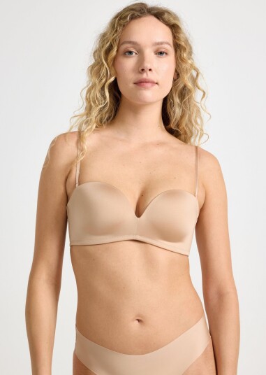 Lindex Bra Wirefree Strapless Fleur Beige 70 C Lindex Bra Wirefree Strapless Fleur Beige 70 C