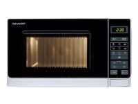 Sharp Home Appliances R-242INW, Benkeplate, Solo mikrobølge ovn, 20 l, 800 W, Sølv, Venstre