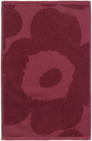 Marimekko Unikko solid gjestehåndkle 32x50 cm Mørkrød