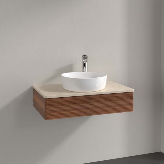 Villeroy & Boch  Antao Servantskap med 1 skuff 80x50x19 cm u/lys Valnøtt/Crème