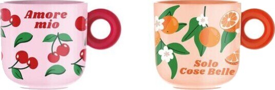 Bialetti Mercato Della Frutta krus 33 cl 2 stk multi