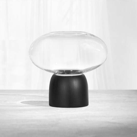 Chicura Porcini Vase Sort-Klar H22cm Chicura Porcini Vase Sort-Klar H22cm