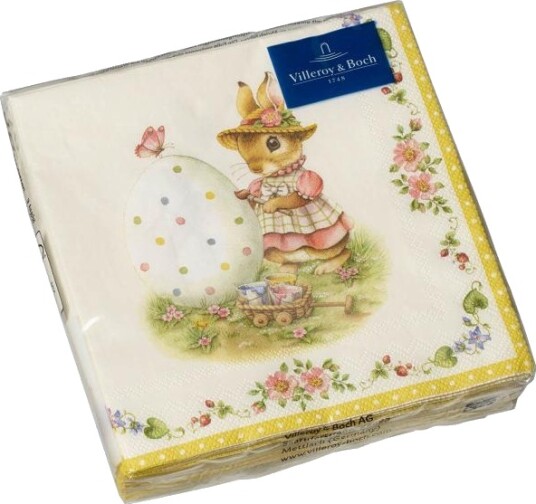 Villeroy & Boch Kaffeservietter kanin 25x25 cm Villeroy & Boch Kaffeservietter kanin 25x25 cm