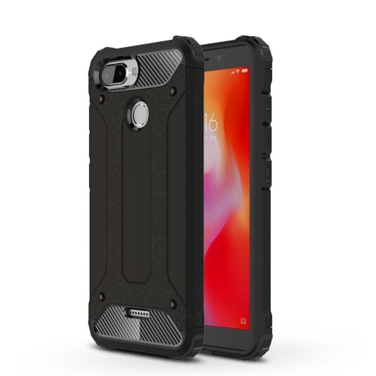 INCOVER Xiaomi Redmi 6 Armor Guard Hard Case Deksel Svart