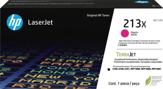 HP Toner 213X / W2133X Magenta Høykapasitet (6.000 sider) Original