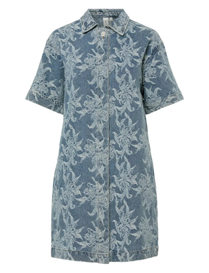 YAS Yasflamera Ss Denim Shirt Dress S. - Blue - 36