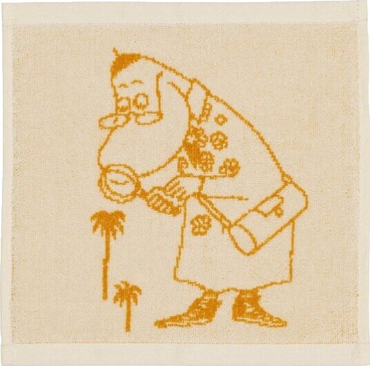 MoominArabia   Mummi håndkle 25x25 cm Hemulen okergul