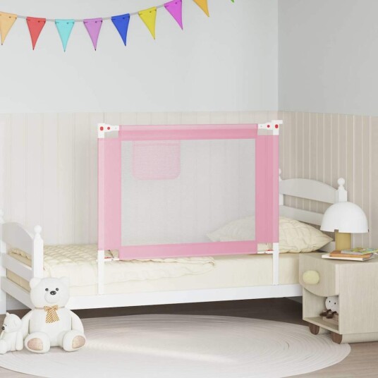 Vidaxl Sengehest småbarn rosa 100x25 cm stoff
