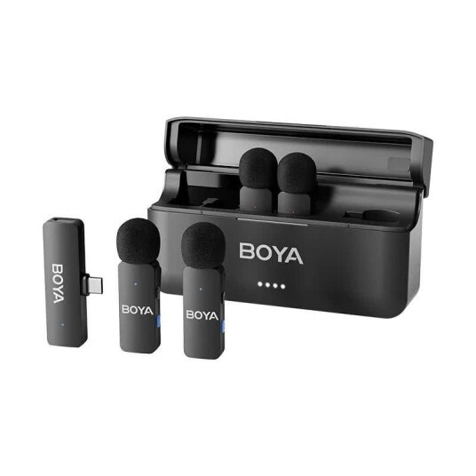 Boya BY-V4U Trådløst Mikrofonsystem med 4 Mikrofoner og USB-C Boya BY-V4U Trådløst Mikrofonsystem med 4 Mikrofoner og USB-C