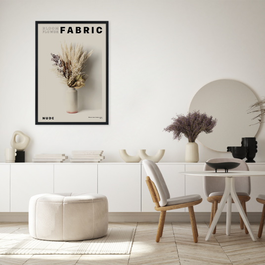 Flower Bloom Fabric Nude av Plakatwerket