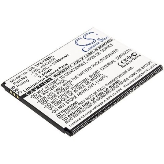 TP-Link TP7051A batteri (2500 mAh 3.8 V, Sort)