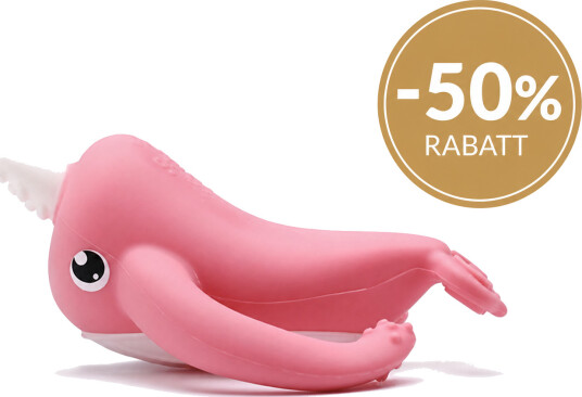 Smily Mia Biteleke Nora Pink Nora Narwhal Soft Silicone Teething Toy/Toothbrush With Two Handles Smily Mia Biteleke Nora Pink Nora Narwhal Soft Silicone Teething Toy/Toothbrush With Two Handles