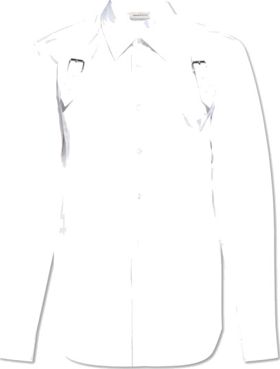 Alexander McQueen Herre Skjorter Hvit M,