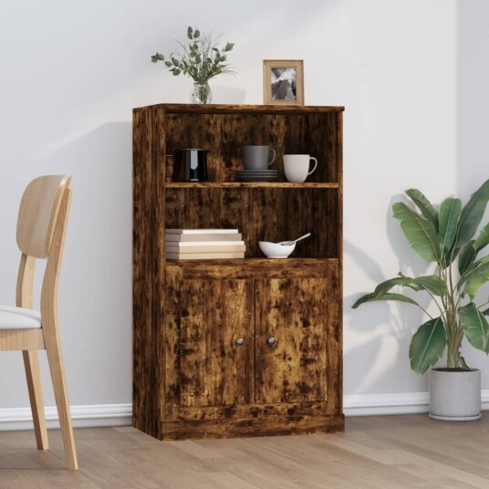 vidaXL Highboard røkt eik 60x35,5x103,5 cm konstruert tre