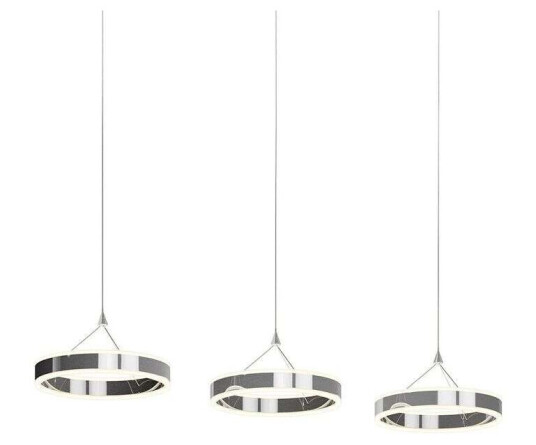 Lucande LED-pendellampe Lyani, 3 ringer side ved side