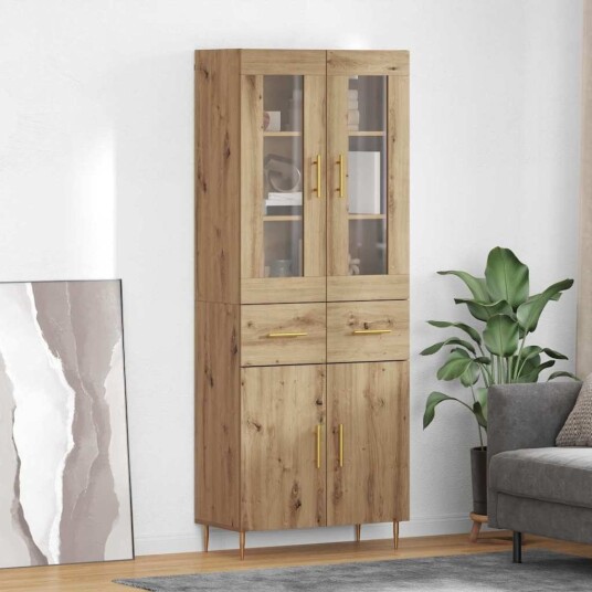  Høyskap med skuff 2 pcs Artisan Eik Konstruert tre