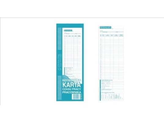 Michalczyk And Prokop D Ikcp Individual Working Time Card 531-0 Print