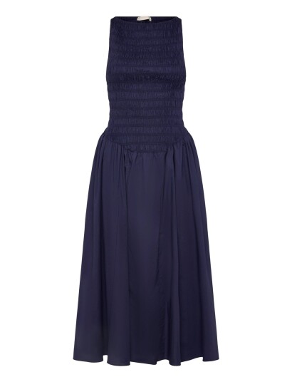 Faithfull The Brand Luce Midi Dress Navy M Faithfull The Brand Luce Midi Dress Navy M