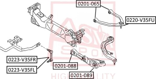 stang, stabilisator ASVA 0223-V35FR