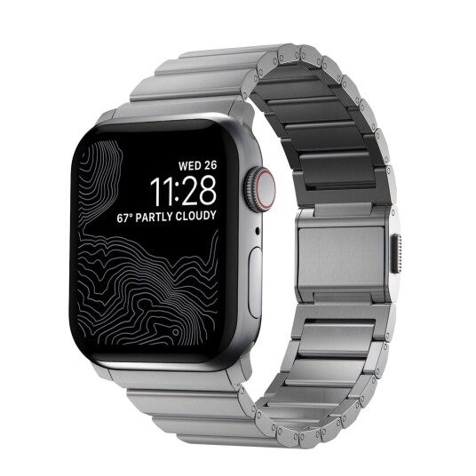 Nomad Titanium Urrem til Apple Watch 49/45/44/42mm   Natural