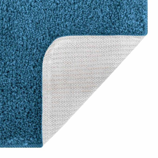 Badematte Rektangulær Blå 60x90 cm Polypropylen Skli sikker