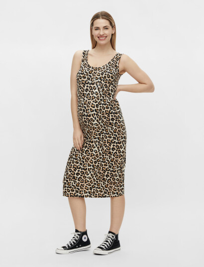 Mamalicious Mlsannie Sl Midi Dress 2-P - Black - XS
