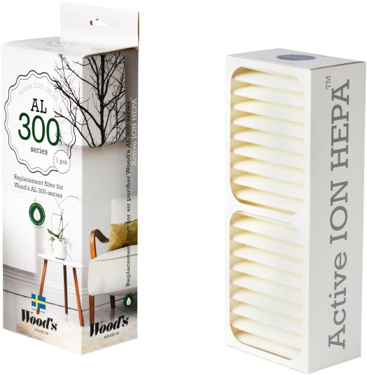Woods Active ION HEPA-filter for luftrenser WHE301 med effektiv partikkelfiltrering Woods Active ION HEPA-filter for luftrenser WHE301 med effektiv partikkelfiltrering