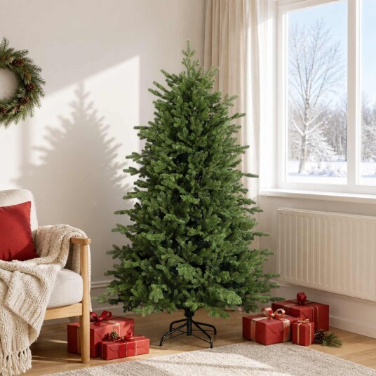 vidaXL Kunstig sammensatt juletre 180 cm PVC og metall Grønn