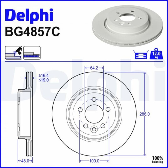 Bremseskive DELPHI BG4857C