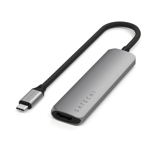 Satechi 4-in-1 USB-C Slim Multiport Adapter 4K - Space Grey Satechi 4-in-1 USB-C Slim Multiport Adapter 4K - Space Grey