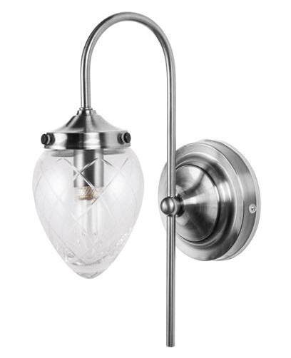 Globen Lighting Juni Vegglampe Antikk Stål/ Klar