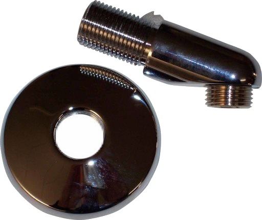 Cma Brusearm Med Roset 1/2 - Krom, Fremspring Fra Væg 60 Mm, 25°, Roset Ø 70 Mm
