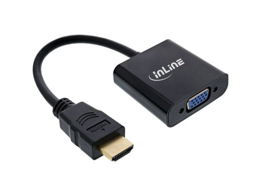 Inline Dongle Converter Hdmi Til Vga Med Audio Input Hdmi Output Vga Og Stereo - Audio/Multimedia - Digital/Data (65003B)