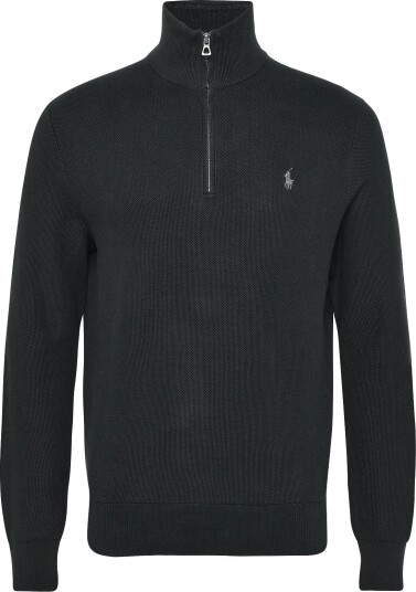 Polo Ralph Lauren Mesh Knit Cotton Quarter Zip Sweater   POLO BLACK W/ C99   XL