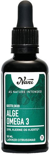Nani Alge Omega 3 dråper med sitrussmak 50 ml Nani Alge Omega 3 dråper med sitrussmak 50 ml