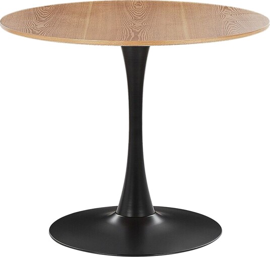 Calmar Spisebord 90 cm Rund - Lys Brun/Sort