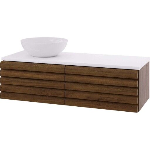 Linn Bad Selma Eikestav Heltre D45cm Servantskap Mørk eik / 120cm Venstre