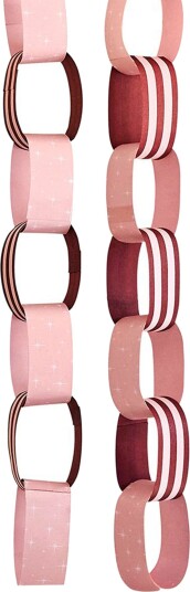 Girlander DIY Jul Rød/Rosa Stripet