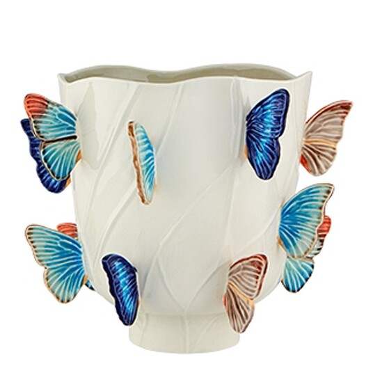 Bordallo Pinheiro  Cloudy Butterfly vase 36 cm